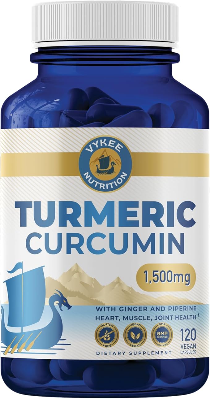 Turmeric Curcumin 1500mg with Ginger & Piperine – High Potency 95% Curcuminoids, Enhanced Absorption, Joint & Inflammatory Support – Vegan, Non-GMO, 120 Capsules