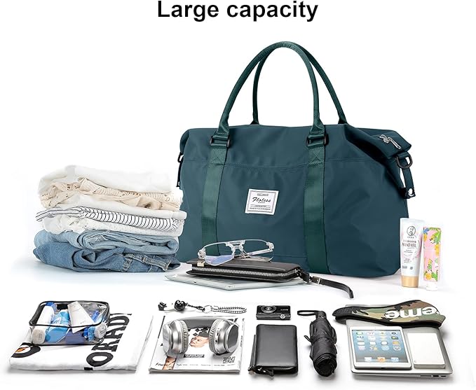 Travel Duffel Bag,Sports Tote Gym Bag,Shoulder Weekender Overnight Bag for Women