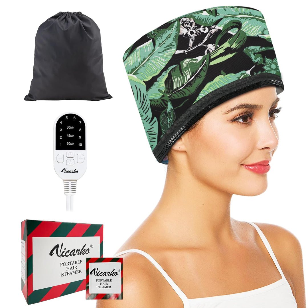 Vicarko Hair Steamer For Deep Conditioning, 10-Level Heats Up Quickly, 118    Power Cord, Heating Cap Hot Oil Treatment Heat, El