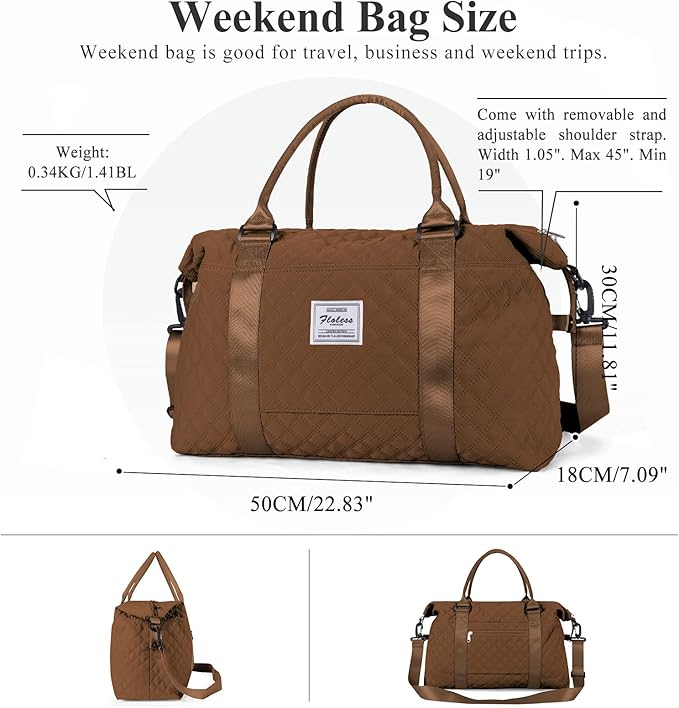 Travel Duffel Bag,Sports Tote Gym Bag,Shoulder Weekender Overnight Bag for Women