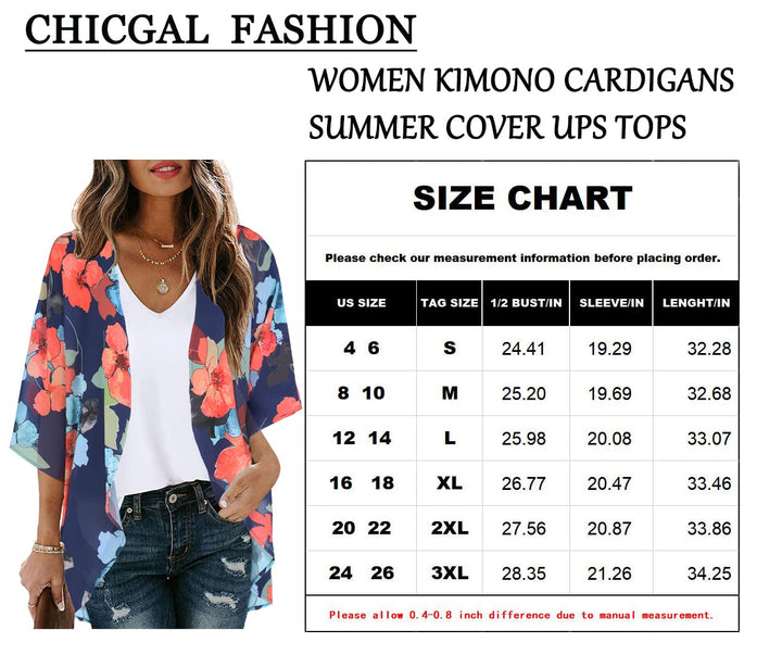 Summer Kimono Cardigan for Women Sheer Light Tops Casual Open Front Swimwear Shirts Beach Cover ups (Oil Blue,S)