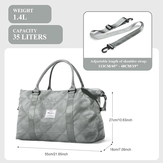Travel Duffel Bag,Sports Tote Gym Bag,Shoulder Weekender Overnight Bag for Women