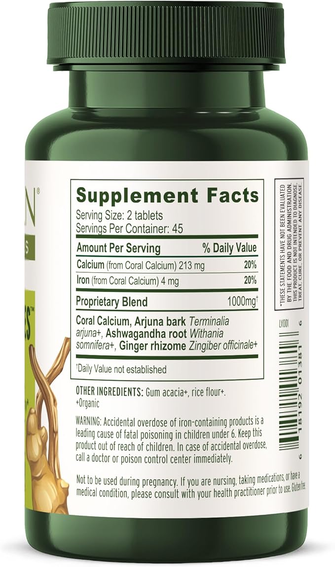 Banyan Botanicals Healthy Bones – Organic Bone Health Supplement with Ethical Coral Calcium – All Natural Calcium Supplement for Healthy Bones & Joints* – 90 Tablets – Non-GMO Sustainably Sourced