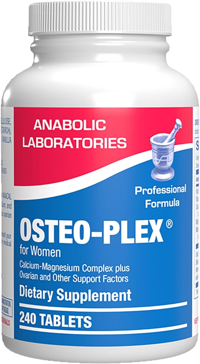 Osteo-Plex Bone Health Supplement for Women - Clinical Formula Bone Strength Supplement with Magnesium Calcium Vitamin D3 & Trace Minerals Complex - Easy to Swallow Gentle Tablets - 240 Count