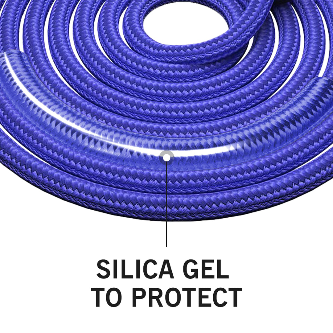 FITMYFAVO Jump Rope Cotton Adjustable Skipping Weighted jumprope for Women，Adult and Children Athletic Fitness Exercise Jumping Rope (Blue)