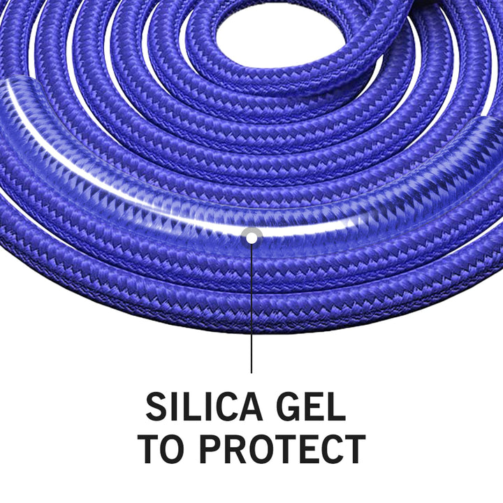 FITMYFAVO Jump Rope Cotton Adjustable Skipping Weighted jumprope for Women，Adult and Children Athletic Fitness Exercise Jumping Rope (Blue)