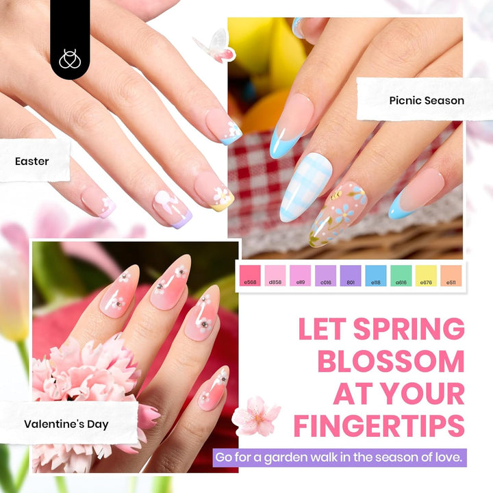 Beetles 23-Pc Glitter Gel Nail Polish Set | Brown, Pink, Blue, Green | UV Soak Off