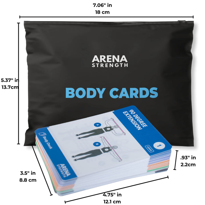 Arena Strength Band Fitness Workout Cards- Instructional Fitness Deck for Resistance Band Workouts, Beginner Fitness Guide for Resistance Band Training Exercises at Home. includes Workout Routines.