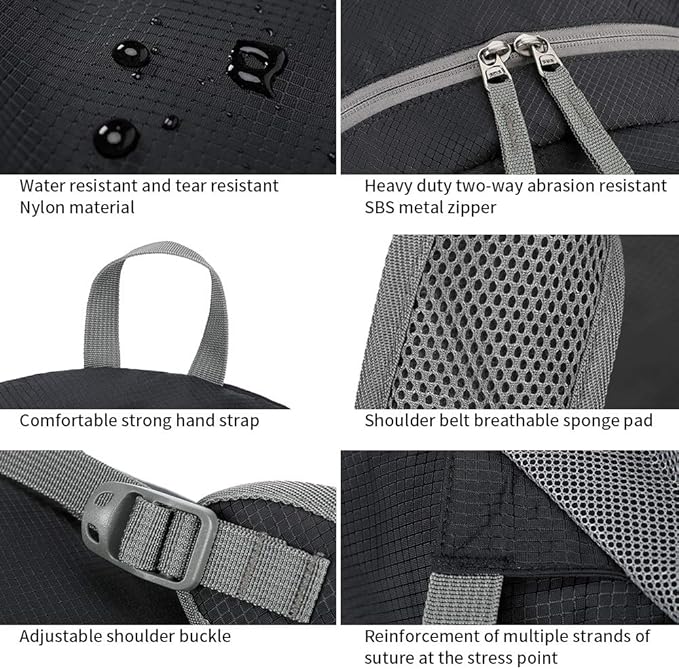 35L Lightweight Foldable Waterproof Packable Travel Small Hiking Backpack Daypack for men women