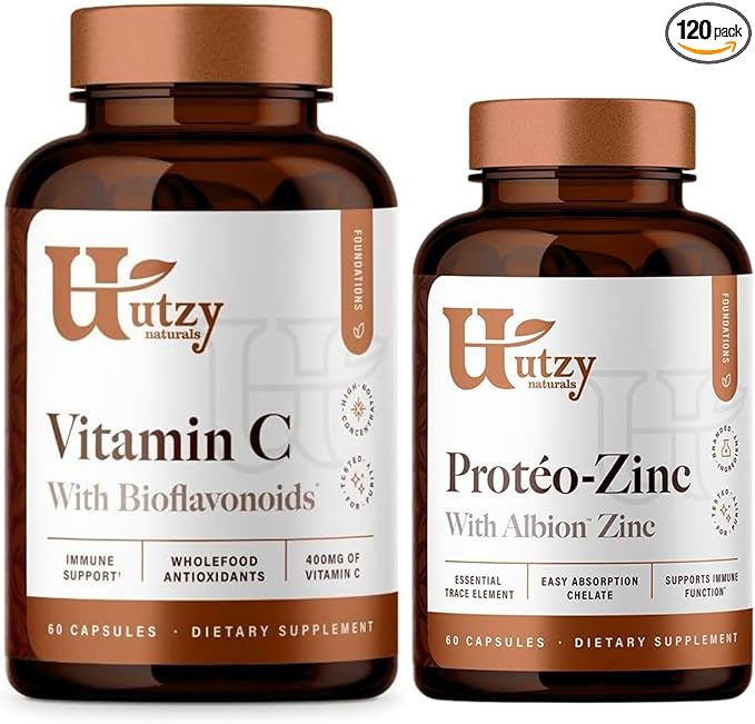 | Vitamin C Complex | 400mg Vitamin C with Acercola & Citrus Bioflavonoids + Proteo-Zinc Chelated Zinc for Immune Health