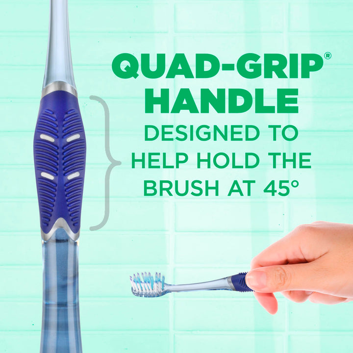 GUM Technique Deep Clean Toothbrush - Compact Head - Soft Toothbrushes for Adults with Sensitive Soft Bristles, 3ct