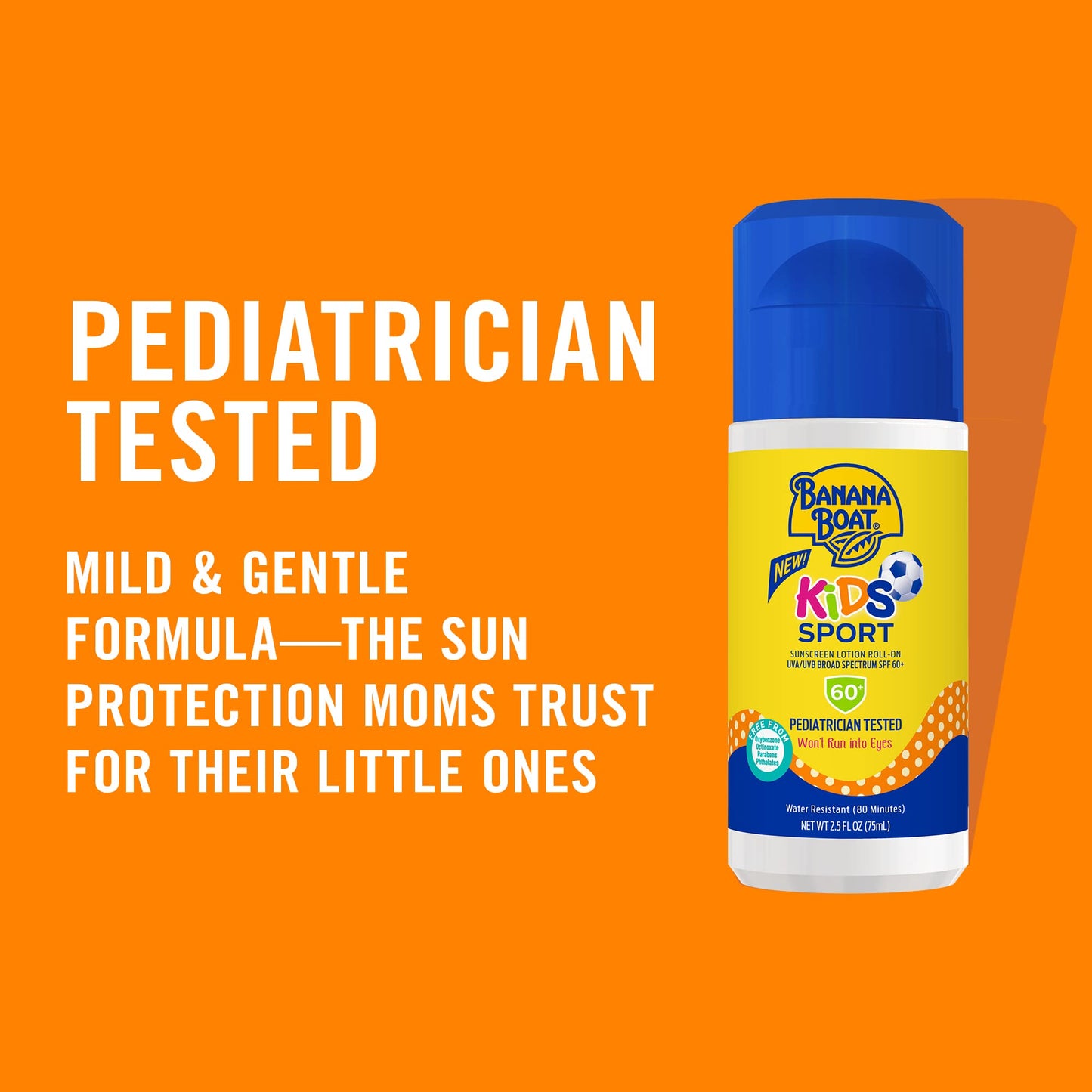 Banana Boat Sport Kids Sunscreen Roll On Lotion SPF 60, 2.5oz | Travel Size Sunscreen for Kids Roll On, Childrens Sunblock SPF 60, 2.5oz