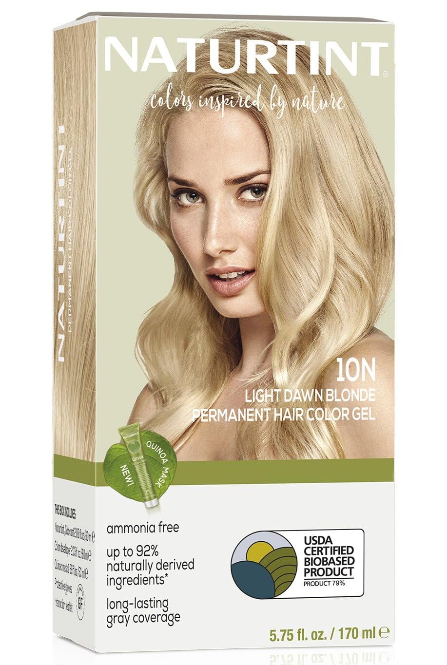 Naturtint 10N Light Dawn Blonde Permanent Hair Color (Pack of 1), Ammonia Free, Vegan, Cruelty Free, up to 100% Gray Coverage, Long Lasting Results (Packaging may vary)
