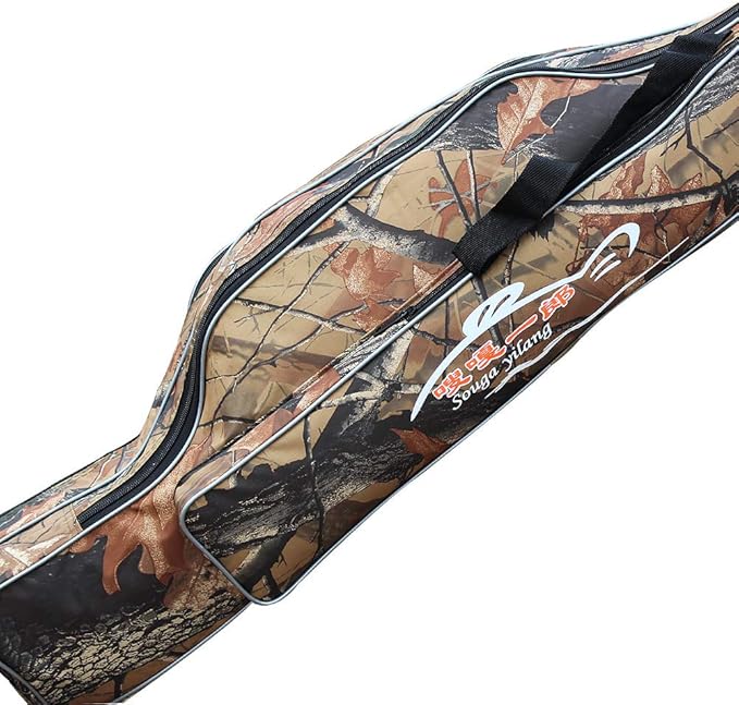 Sougayilang Folding Fishing Rod Case Organizer Pole Storage Bag Rod Reel Tackle Carrier Fishing Rod Bag Fishing Case