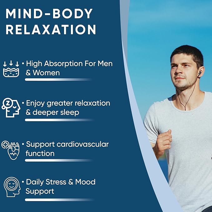 400 mg Magnesium Glycinate 180 Tablets Non Buffered High Absorption Non-GMO Promotes Cardiovascular Health Supplement for Stress Relief, Sleep, Heart Health, Ease Muscles, Calm Headaches, Nerves