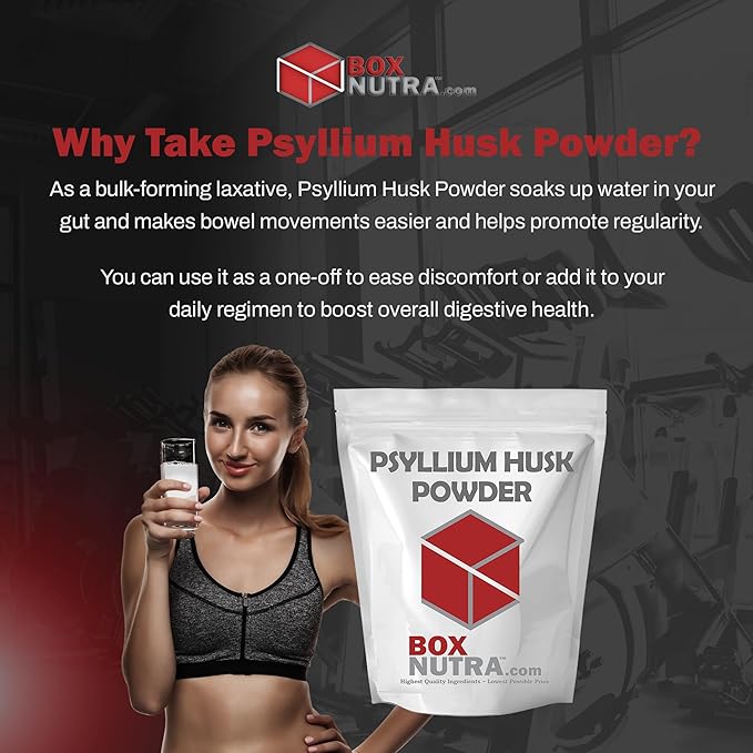 BoxNutra Psyllium Husk Powder - Bulk-Forming Laxative - Promotes Regular Bowel Movements - Improves Digestion, 1kg