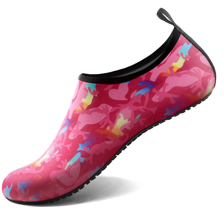 Water Socks for Women Men Adult Aqua Swim Shoes Beach River Pool Barefoot Yoga Exercise Wear Sport Accessories Quick-Dry Must Haves Size 5-6Women/4-5Men(N-Warren Rose)