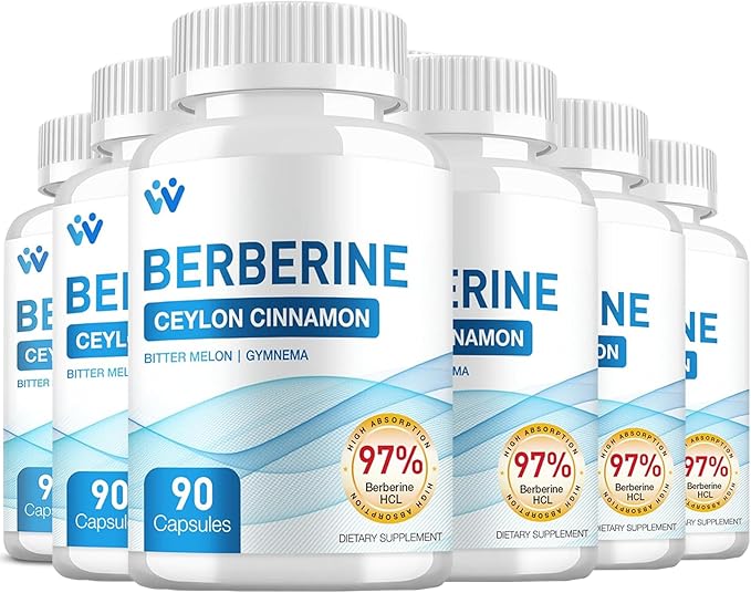 Berberine Supplement, 1500mg 540 Capsules,6 Pack CLJ07201