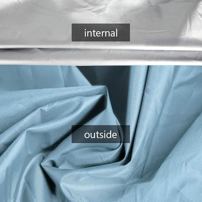 GYMTOP 7.8-18ft Waterproof Kayak Cover - UV Protection Sunblock Shield for Fishing Boat/Kayak/Canoe - 7 Sizes [Light Blue(Upgraded), Suitable for 13.8-15ft Kayak]