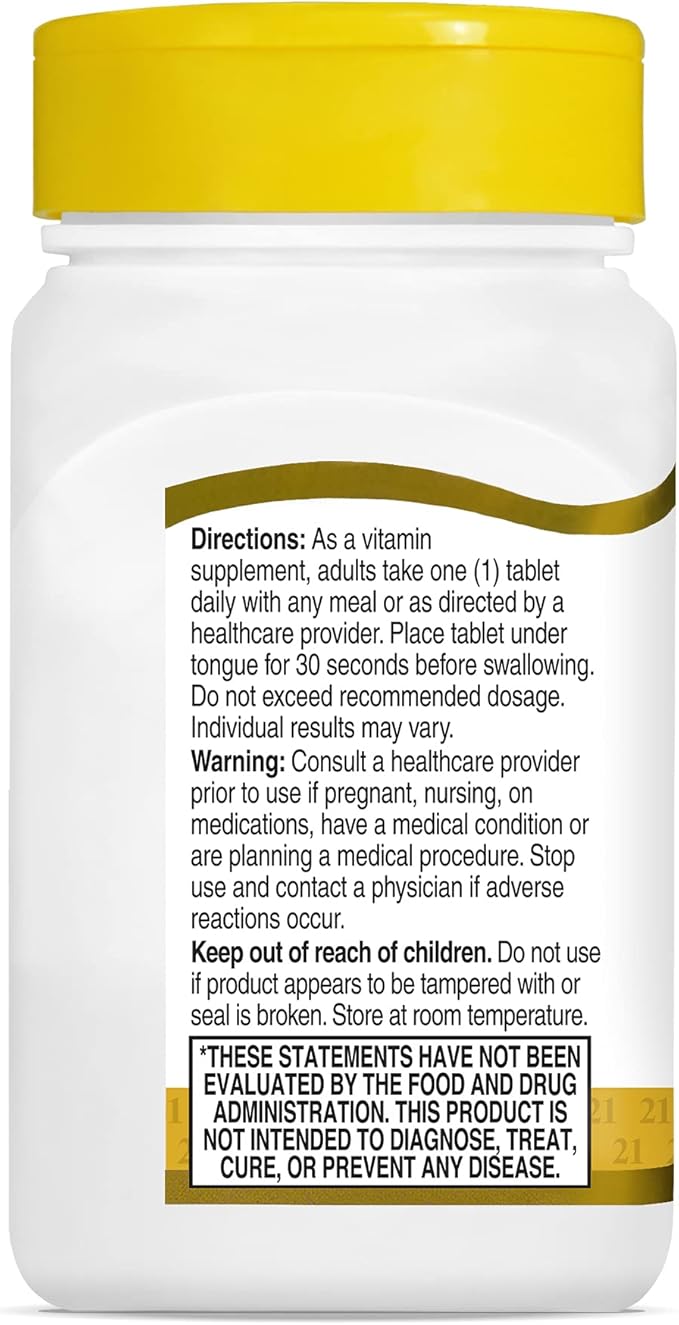 21st Century B 12 2500 mcg Sublingual Tablets, 110 Count (Pack of 2)