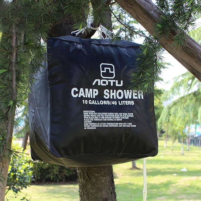 40L Foldable Solar Shower Bag Hot Water Bag Large Capacity Shower Bag Bath Bag for Outdoor Camping Travel Hiking