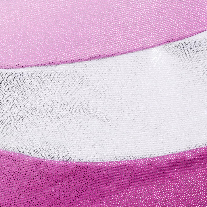 DAXIANG Gymnastics Leotards for Girls Sparkle Kids Unitard Biketards with Shorts Pink Purple 3-4Y