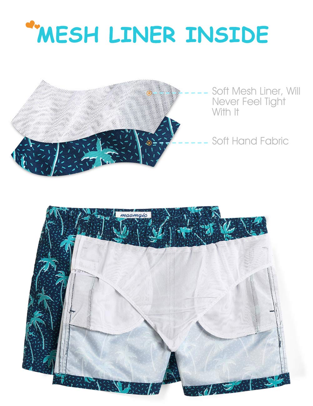 maamgic Boys Swim Trunks Toddler Swim Shorts Little Boys Bathing Suit Swimsuit Toddler Boy Swimwear,Tree-navy Blue,2 T
