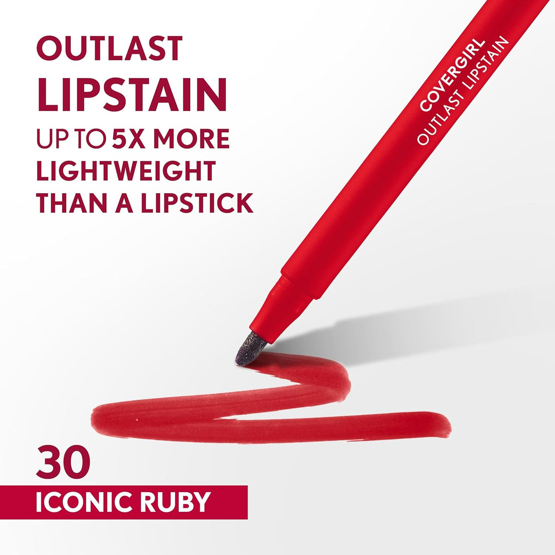 30 Iconic Ruby Lipstain | Transfer-Proof, Vegan Formula | Smooth Application