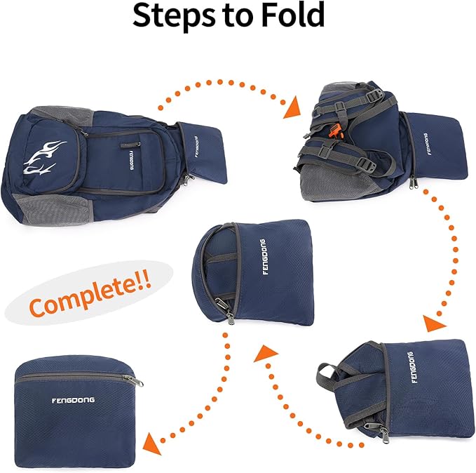 35L Lightweight Foldable Waterproof Packable Travel Small Hiking Backpack Daypack for men women