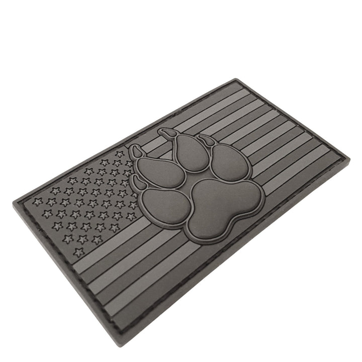 American K9 Patch Tactical PVC Badge Compatible with Velcro Dog Patches for Harness - Service Dog Patches, K9 Patches, Dog Vest Patches, Patches for Hats (All Black)