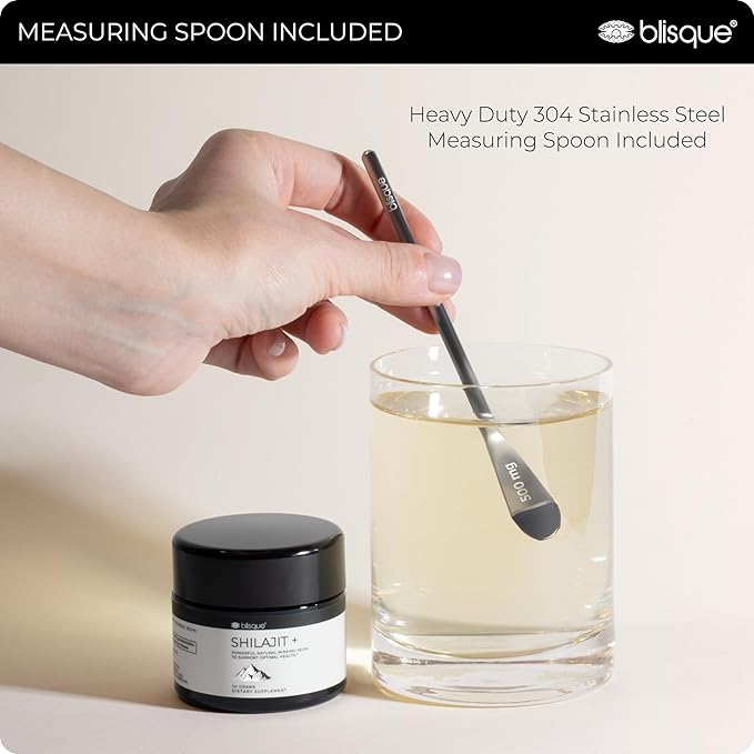 Blisque – Pure Himalayan Organic Shilajit Resin Supplement | Authentic and Natural | Golden Grade A | Contains Fulvic Acid and Trace Minerals | 30 Grams