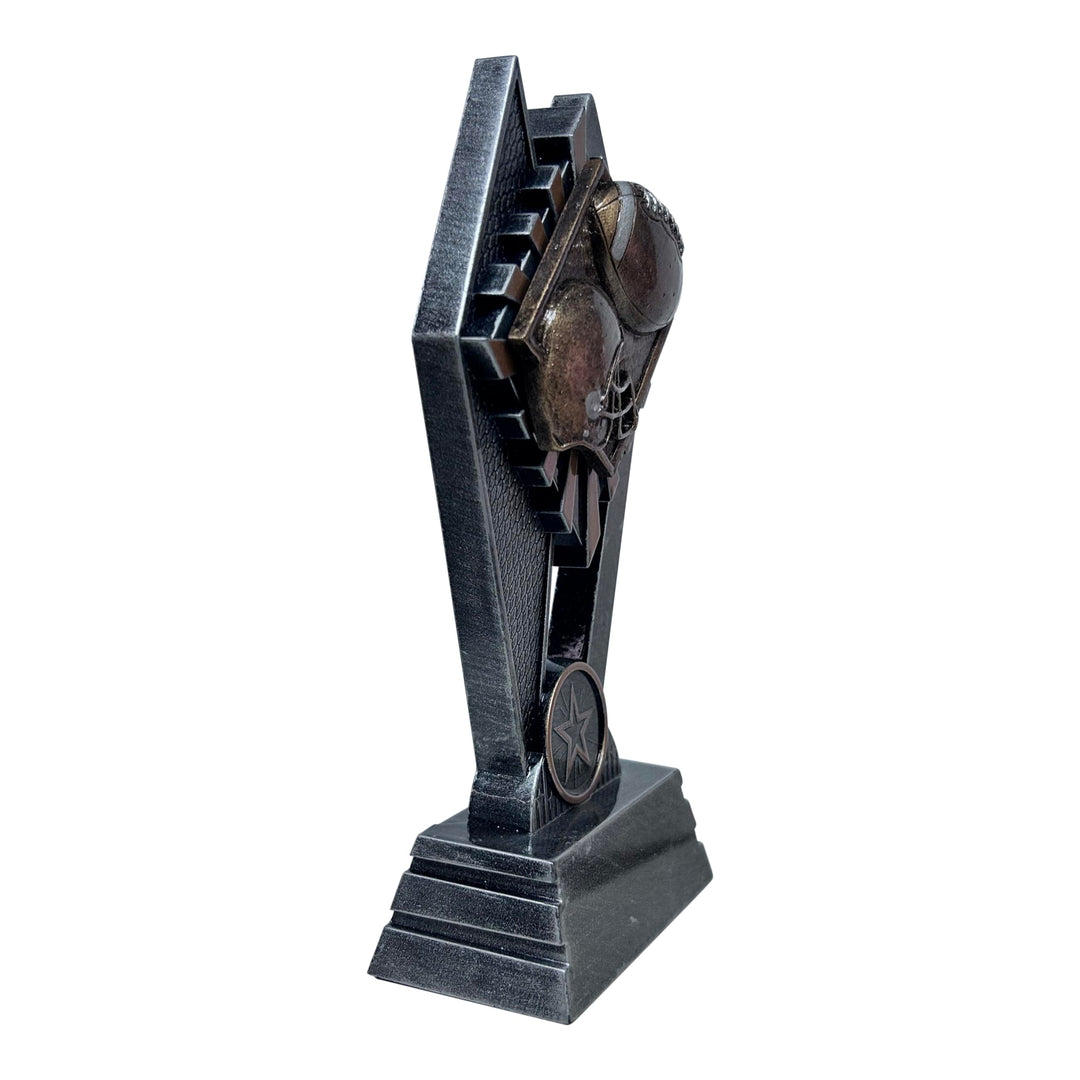 Express Medals 1 Pack of 7 Inch Tall Sun Ray Football Trophy Awards Boys Girls Mens Women Youth Team Trophies award tournament champion winner event prize gift SR105
