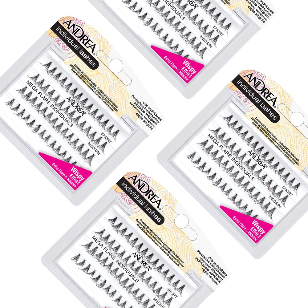 Andrea Mega Flare False Lashes Combo Pack, 4 packs