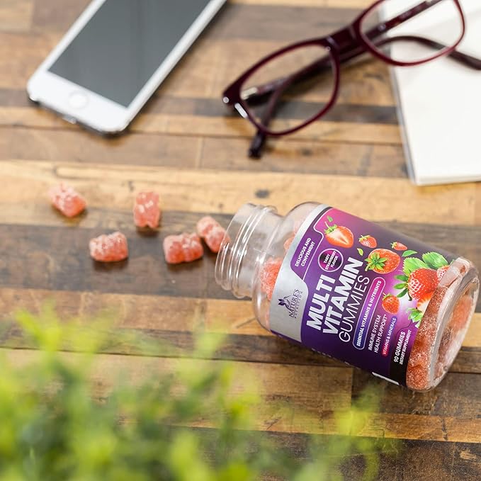 Multivitamin Gummies for Adults, Daily Gummy Vitamin for Women & Men, Immune Support Gummy Multivitamins Supplement, Adult Multi Vit Vitamin with Vitamins A, C, D, E, B-6, B-12, Zinc - 90 Gummies