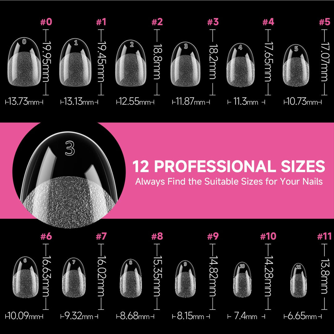 XXL Square Gel Nail Tips | 120 PCS Extra Long | No C Curve | DIY Home Use
