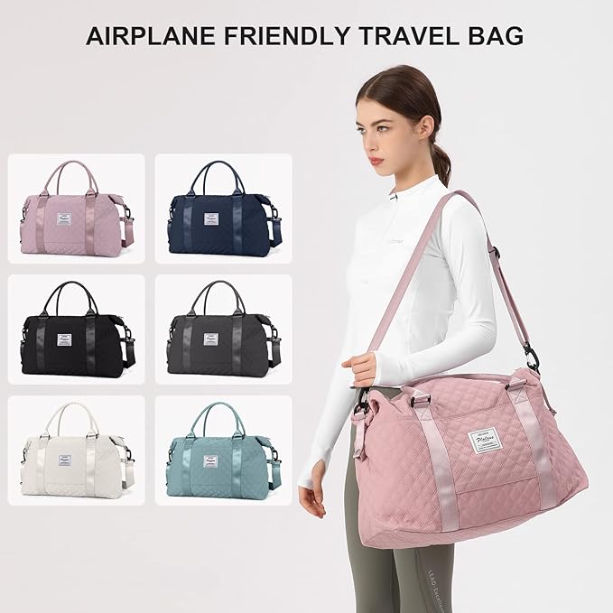 Travel Duffel Bag,Sports Tote Gym Bag,Shoulder Weekender Overnight Bag for Women