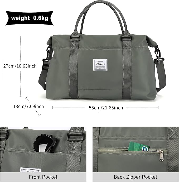 Travel Duffel Bag,Sports Tote Gym Bag,Shoulder Weekender Overnight Bag for Women