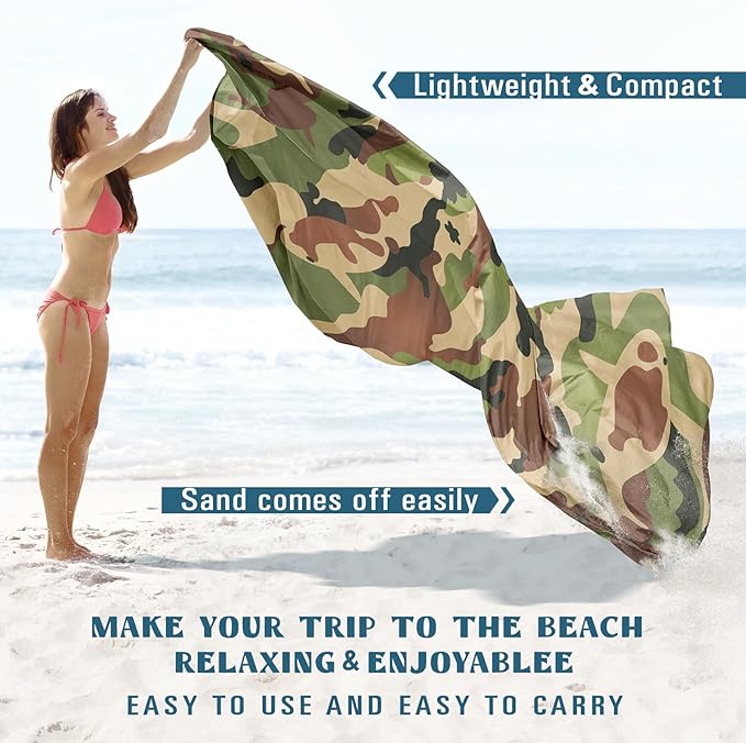 Beach Blanket Sandproof Waterproof 78''×81''1-5 Adults Oversized,Compact Lightweight Durable Beach Mat for Travel Camping Hiking Picnic Blanket