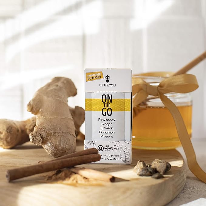 Bee and You Organic Royal Jelly Propolis Raw Honey Superfood Mix for Kids Immune Support 6.7 oz