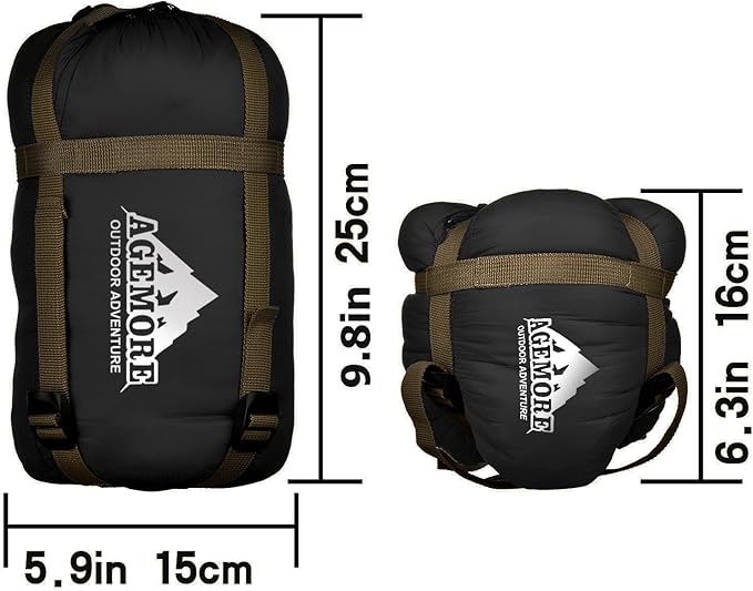 AGEMORE Ultralight Warm Weather Envelope Sleeping Bag, Lightweight Waterproof Compact Sleeping Bag, for Spring Summer & Fall, 75’’L X 30’’W Fit for Kids Teens Or Adults Outdoor Camping & Backpacking