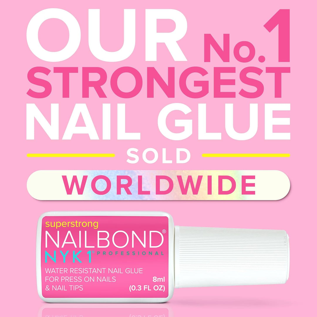 Super Strong Nail Glue | 8ml Brush-On for Press-On & Acrylic Nails – Long-Lasting