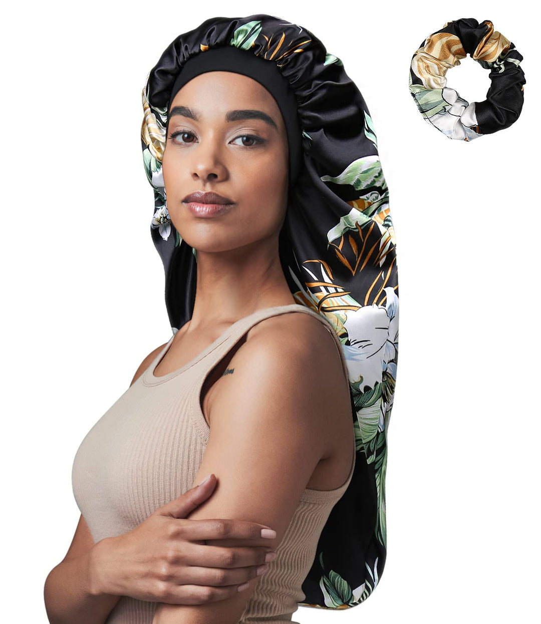 Jumbo Night Hat Braids Satin Bonnet Large Satin Cap For Braids