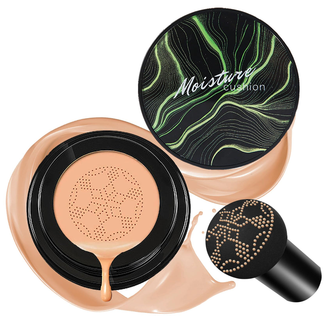 CAHIUYOA Mushroom Head Air Cushion CC Cream BB Cream Mushroom Head Foundation Full Coverage Foundation Makeup Long Lasting Moisturize Matte Concealer - 04 Nude