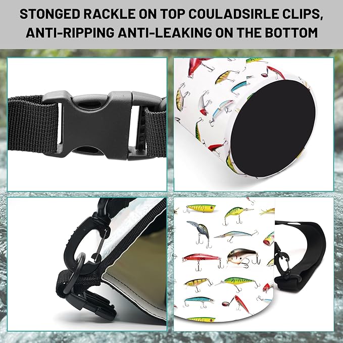 Waterproof Dry Bag,Roll Top Cartoon Lake Fish Waterproof Backpack 5L/10L/20L Floating and Lightweight Bags for Kayaking, Boating, Fishing, Swimming and Camping