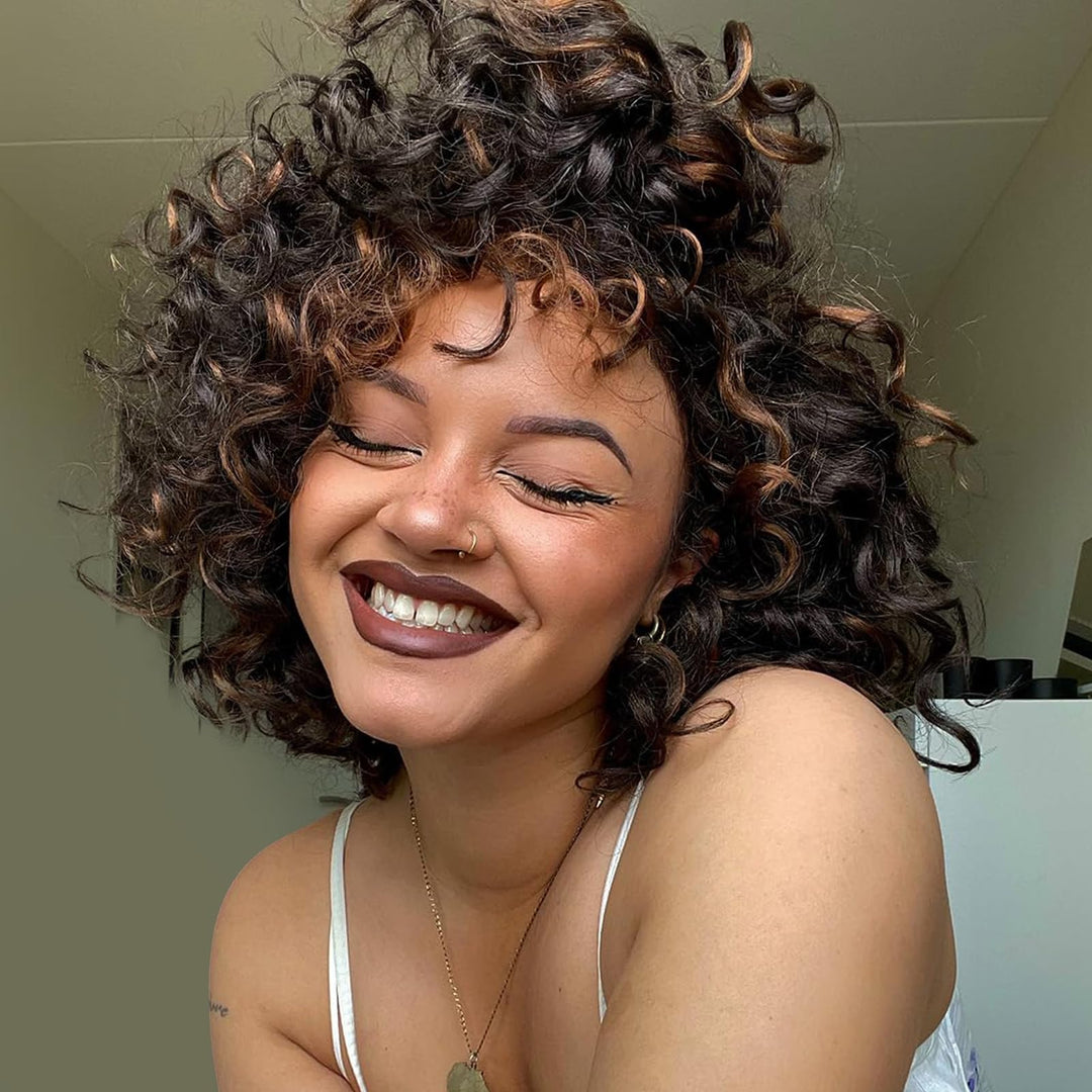 Toyotress Ocean Wave Crochet Hair - 16 Inch 8 Packs Ombre Brown Crochet Braids Deep Twist Synthetic Braiding Hair Extensions (16