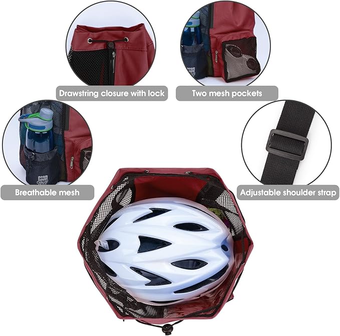 WANDF Swim Bag Mesh Drawstring Backpack with Wet Pocket for Swimming, Gym, and Workout Gear