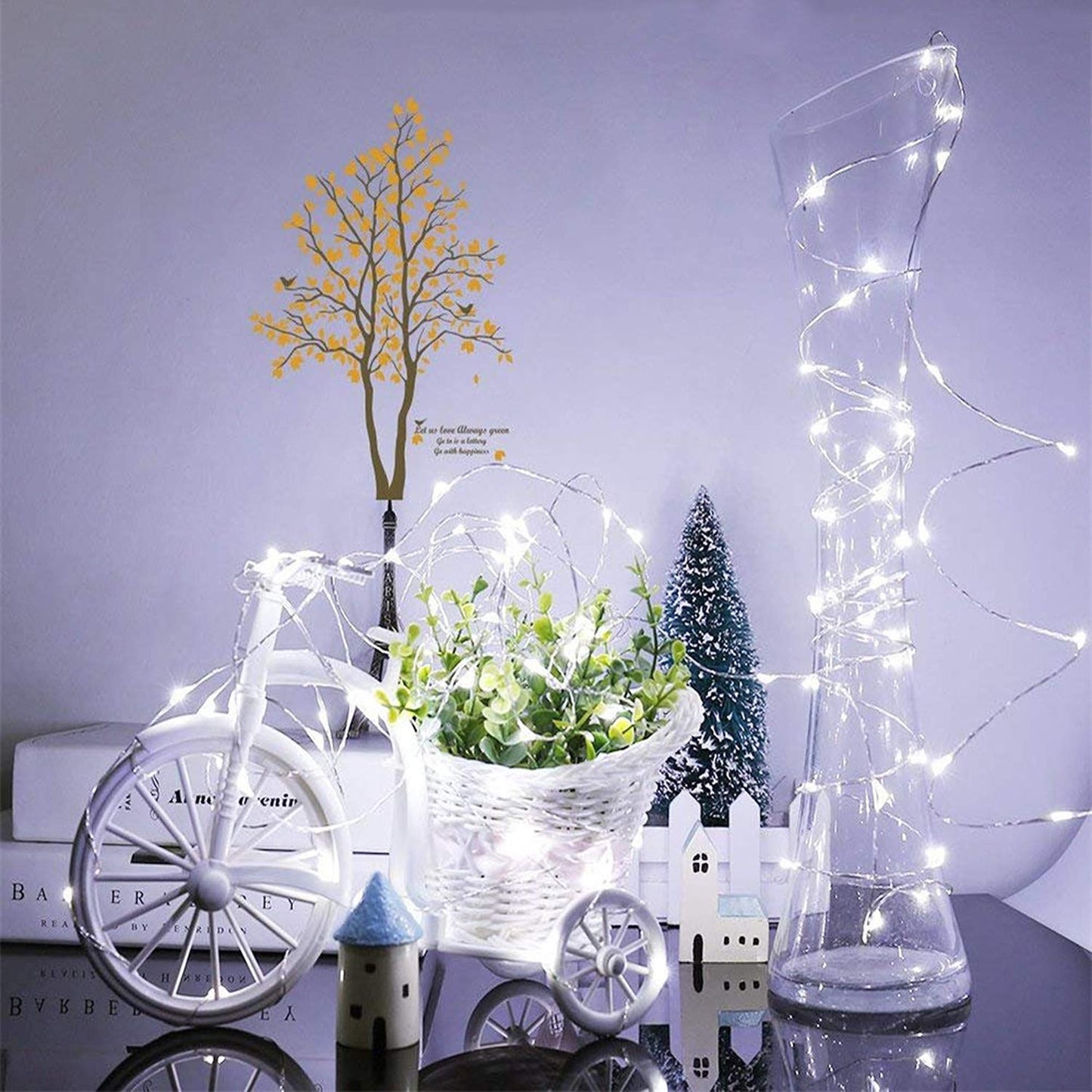 10 Pack LED Fairy Lights(Cold White), 2M 20 LEDs DIY Copper Wire String Lights for Bedroom, Garden, Wedding, Birthday, Party, Christmas, Halloween, Home Decorations