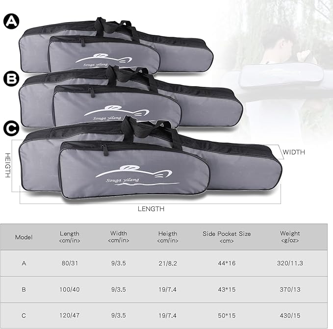 Sougayilang Folding Fishing Rod Case Organizer Pole Storage Bag Rod Reel Tackle Carrier Fishing Rod Bag Fishing Case