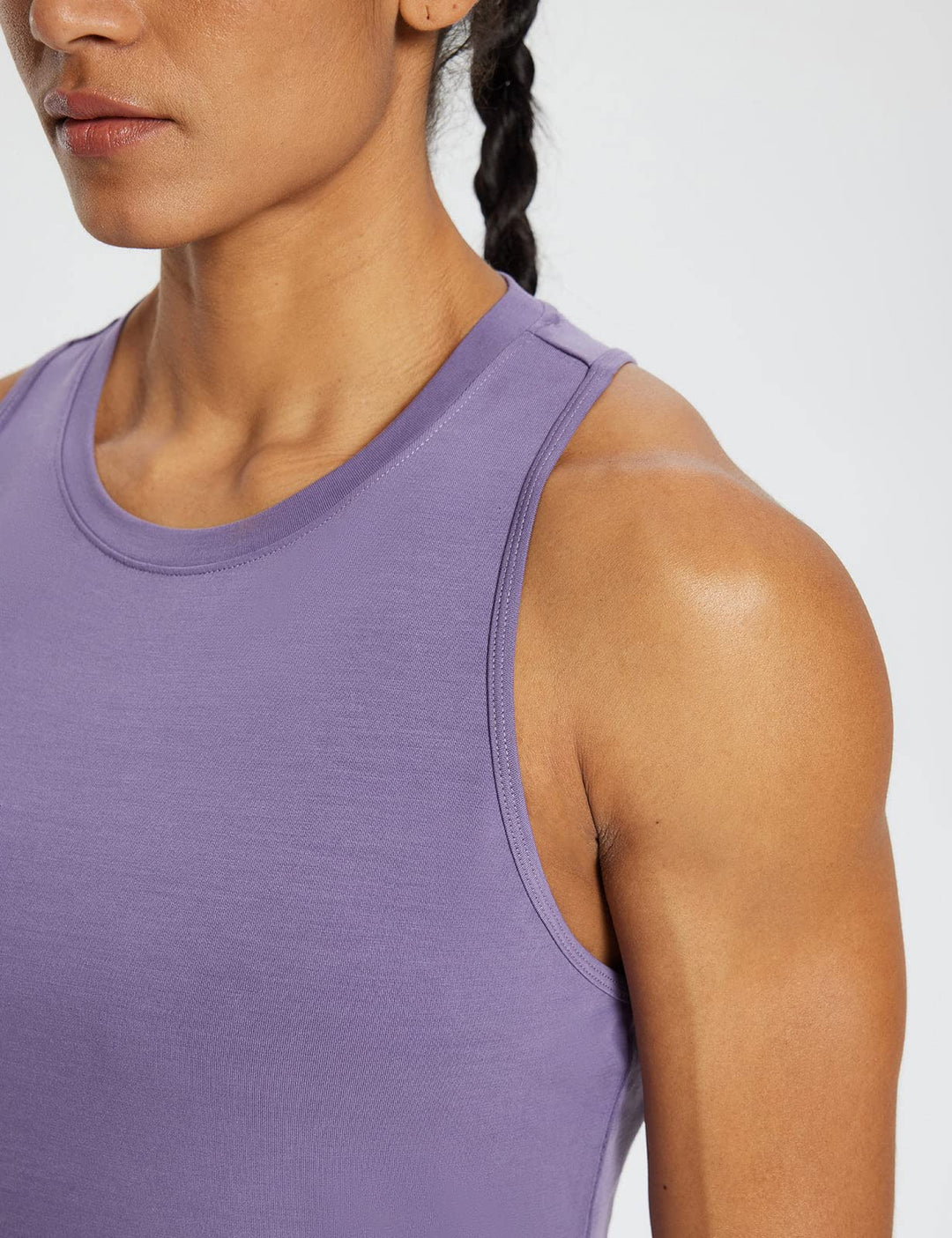 BALEAF Women's Workout Tank Tops Racerback Athletic Running Muscle Tank Gym Tennis Shirts Exercise Fitness Purple XS