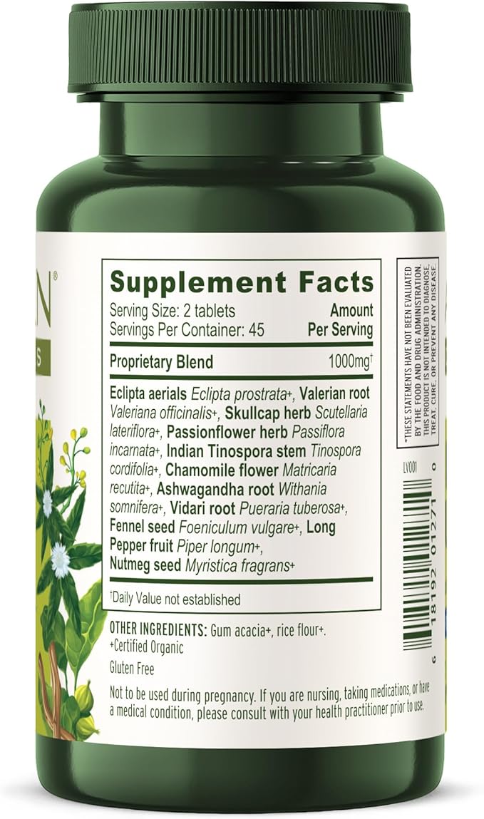 Banyan Botanicals I Sleep Soundly – Organic Herbal Sleep Supplement with Ashwagandha, Eclipta, and Chamomile – 90 Tablets – Non-GMO Sustainably Sourced Vegan